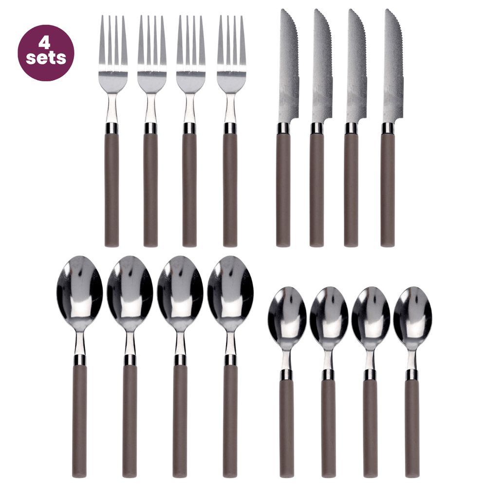 Cookinglife Serviesset Porselein Wit 36-delig / 4 personen - 4 dinerborden, 4 ontbijtborden, 4 kommen, 4 mokken, 4 waterglazen en 4 besteksetjes
