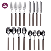 Cookinglife Serviesset Porselein Wit 36-delig / 4 personen - 4 dinerborden, 4 ontbijtborden, 4 kommen, 4 mokken, 4 waterglazen en 4 besteksetjes