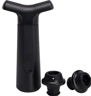 Cookinglife Wijn Vacuumpomp Met 2 Flessenstoppers Zwart