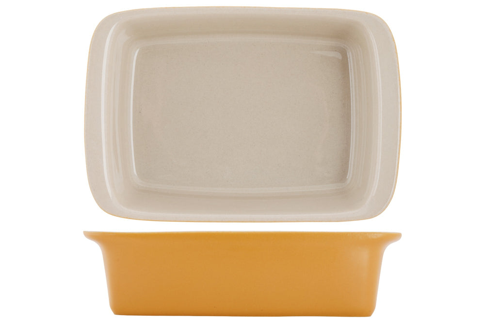 Cosy & Trendy Kleine Ovenschaal / Serveerschaal Aardewerk Fontestic Amber Gold - 16x10x3.5 cm / 350 ml
