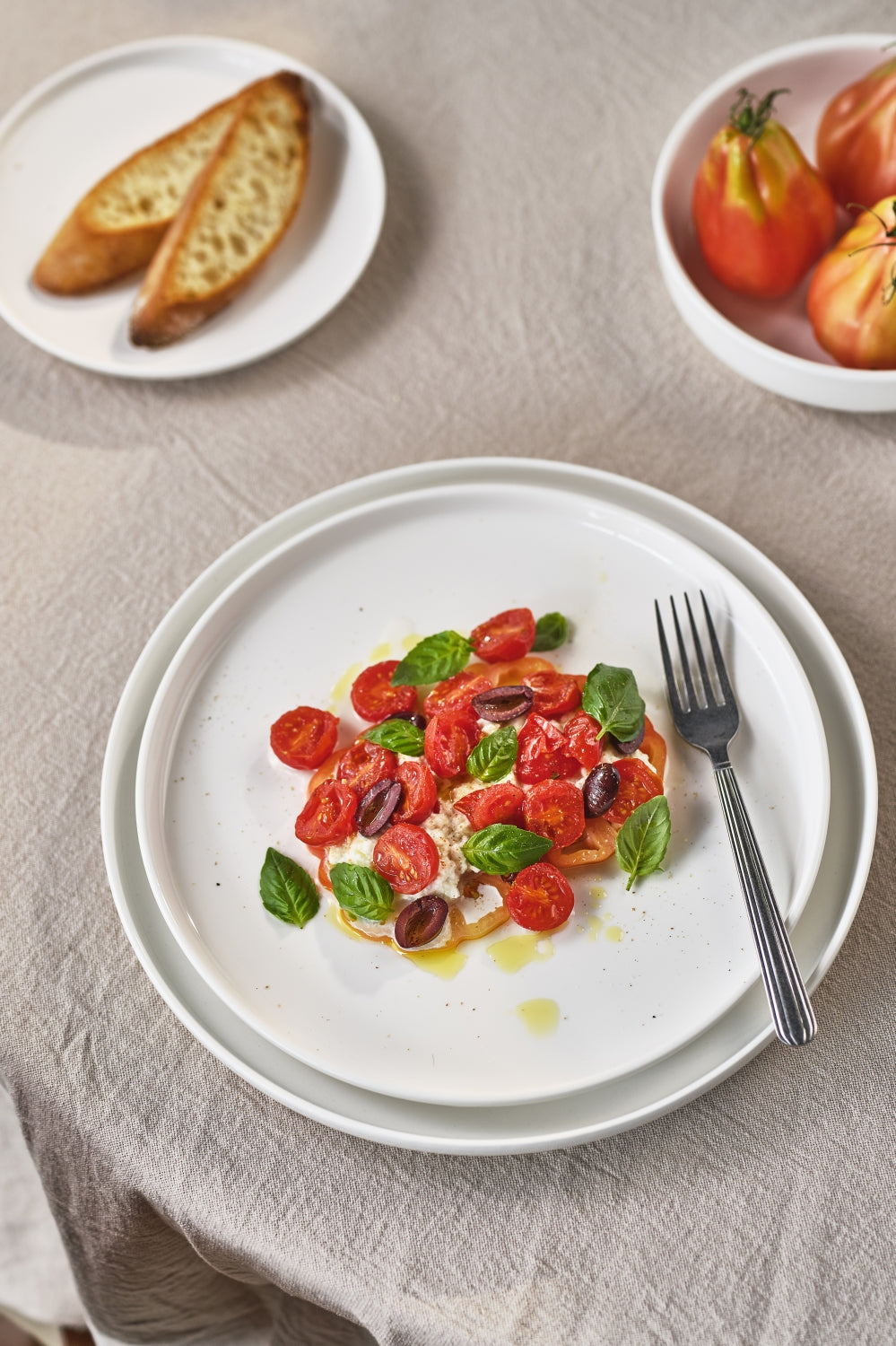 Cosy & Trendy Dinerborden Moon White ø 28 cm - 4 Stuks