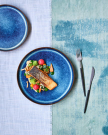 Cosy & Trendy Serviesset Jade Indigo 12-delig / 4 personen - 4 dinerborden, 4 ontbijtborden en 4 kommen