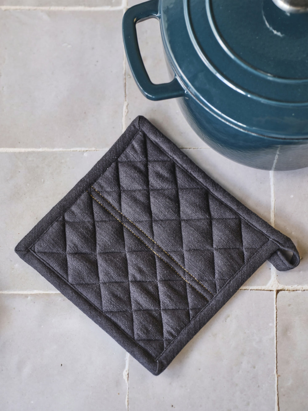 Cosy & Trendy Pannenlap D'nim Donkerblauw 20 x 20 cm