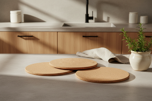 Cosy & Trendy Pannenonderzetter - Kurk - ø 20 cm - 3 stuks