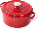 Cuisinova Braadpan - Gietijzer - Ø 20 cm - 2.5 liter - Rood