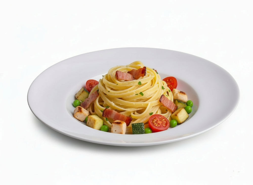 Cookinglife Diepe borden / Pastaborden - Porselein - Wit - ø 27 cm - 6 Stuks