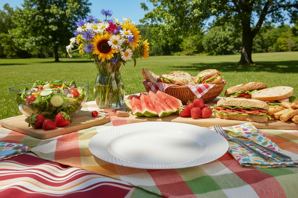 Cookinglife Serviesset CampVibe - Kunststof 12-delig / 4 personen - 4 dinerborden, 4 ontbijtborden en 4 kommen