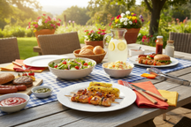 Cookinglife Serviesset CampVibe - Kunststof 12-delig / 4 personen - 4 dinerborden, 4 ontbijtborden en 4 kommen