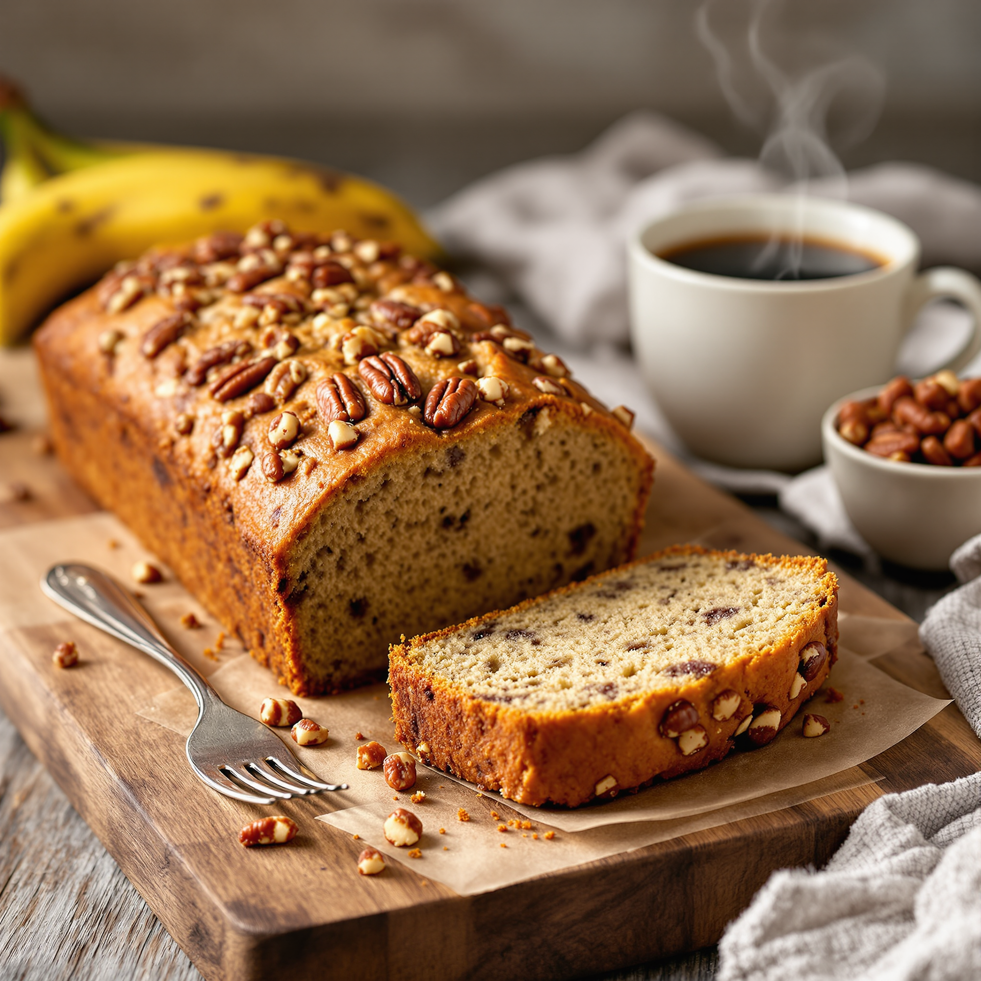 Bananenbrood met pecan noten