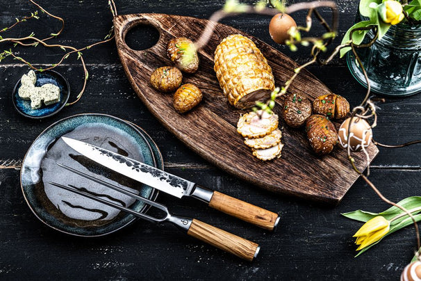 Forged Trancheervork / Vleesvork Olive