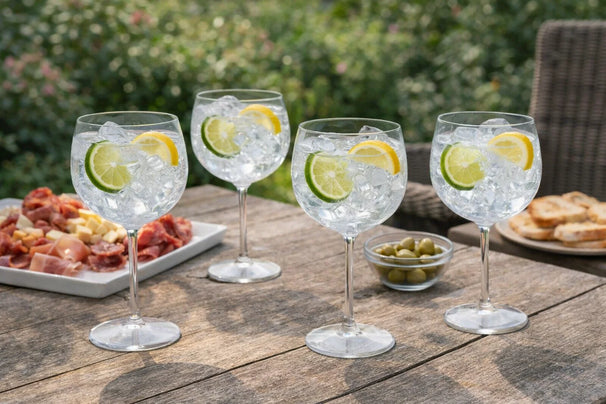 Cookinglife Gin Tonic Glazen Kunststof - CampVibe - Outdoor - Onbreekbaar - 570 ml - 4 Stuks