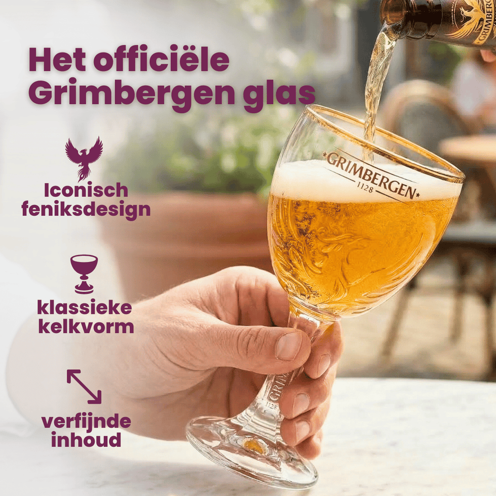 Grimbergen Bierglazen op Voet - 250 ml - 6 stuks
