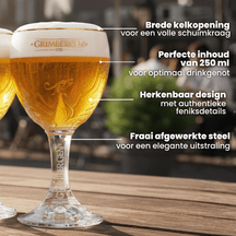 Grimbergen Bierglazen op Voet - 250 ml - 6 stuks