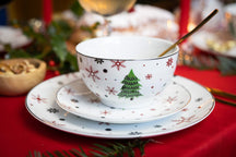 Studio Tavola Kerstservies - Porselein - Groen 16-delig / 4 personen