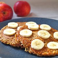 Havermoutpannenkoeken met appel en banaan