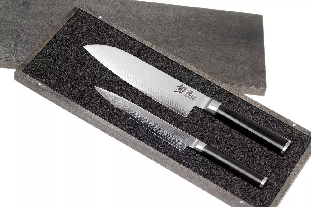 Kai Messenset Shun Classic - 32 lagen damaststaal - (Universeel Mes + Santoku Mes) 2-delig - DMS-230