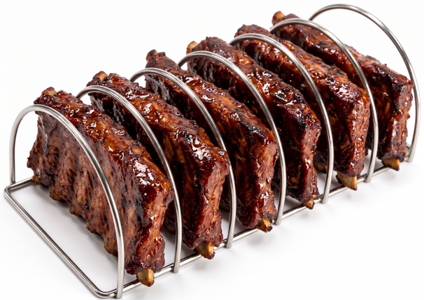 Keij Kamado Sparerib Rek Large - RVS - voor 6 spareribs