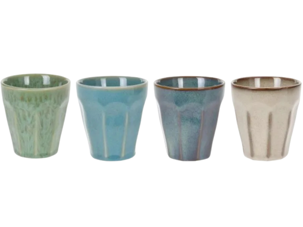 Cookinglife Koffiekopjes / Senseokopjes - Aardewerk 250 ml - 4 stuks