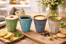 Cookinglife Koffiekopjes / Senseokopjes - Aardewerk 250 ml - 4 stuks