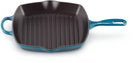 Le Creuset Grillpan Signature - Deap Teal - 26 x 26 cm - geëmailleerde anti-aanbaklaag