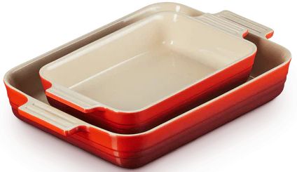 Le Creuset Ovenschalen Classic - 25 & 32 cm - Kersenrood - 2 delig