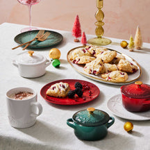 Le Creuset Klein bordje - Holly Christmas - Wit - ø 19 cm