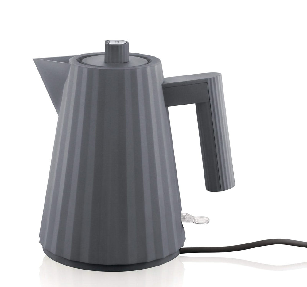 Alessi Waterkoker Plissé - droogkookbeveiliging - Grijs - Michele de Lucchi - 1 liter - MDL06/1 G