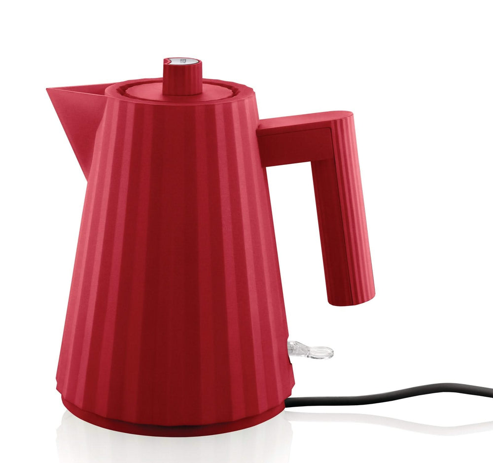 Alessi Waterkoker Plissé - droogkookbeveiliging - Rood - Michele de Lucchi - 1 liter - MDL06/1 R