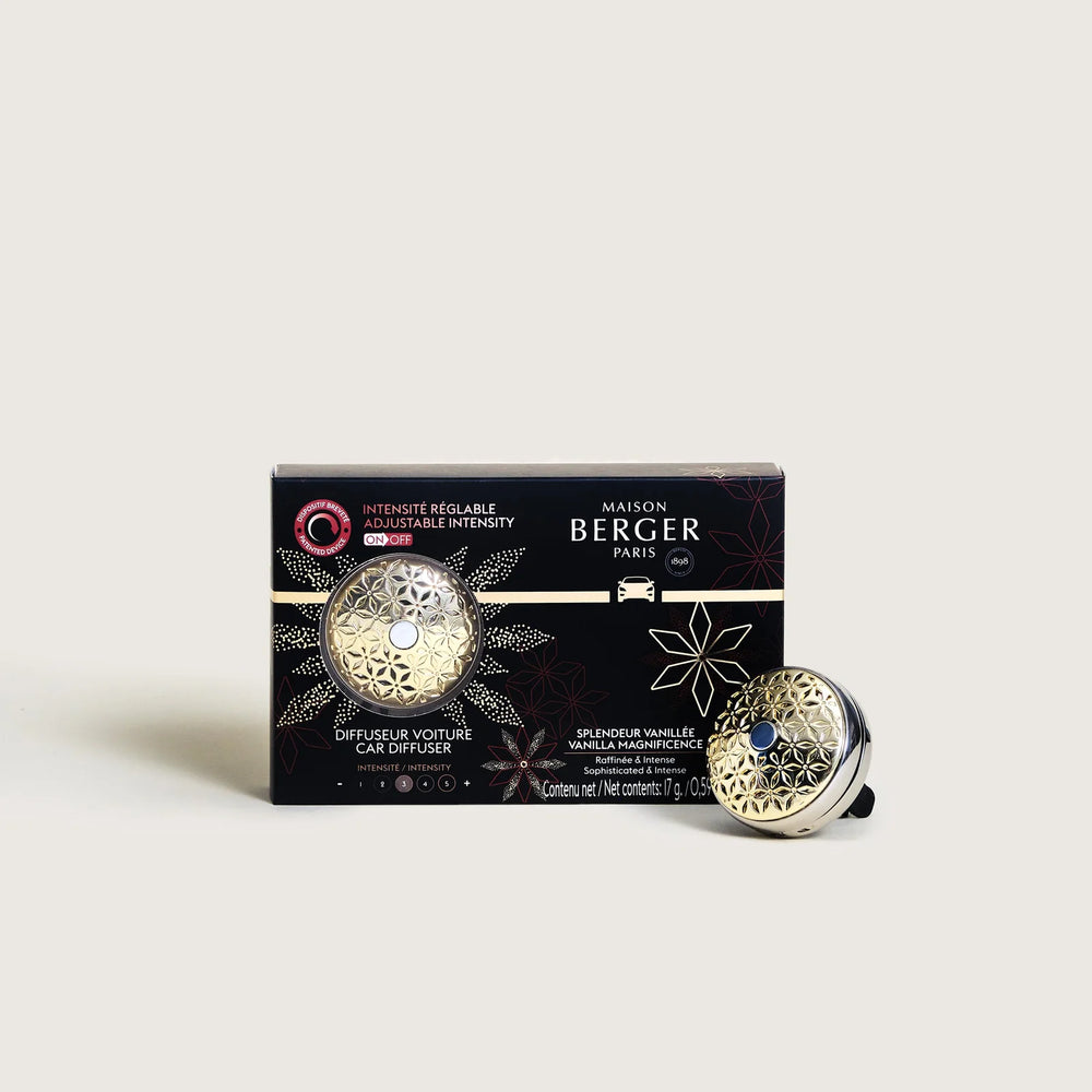 Maison Berger Autoparfum Startersset + 1 navulling Pomelis On/Off - Splendeur Vanillée - Met navulling