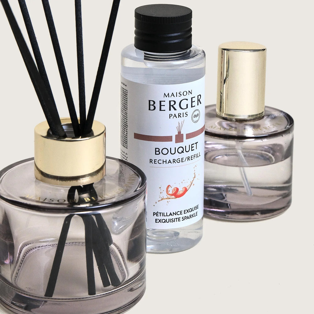 Maison Berger Giftset Duo Rosalie - Geurstokjes 80 ml & Roomspray 50 ml - Grijs