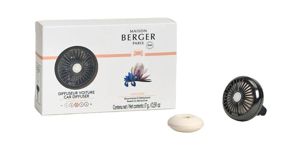 Maison Berger Autoparfum / Autodiffuser Gun Metal - Liliflora - Met Navulling