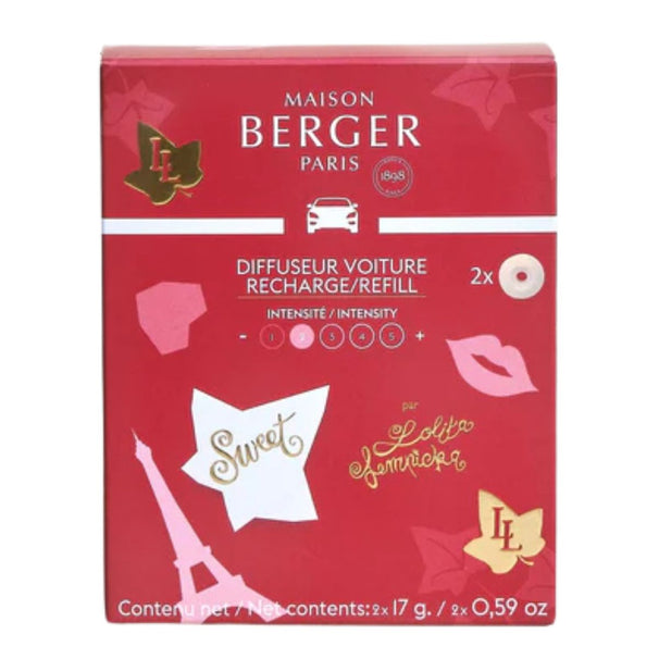 Maison Berger Navulling - voor autoparfum - Lolita Lempicka Sweet - 2 Stuks
