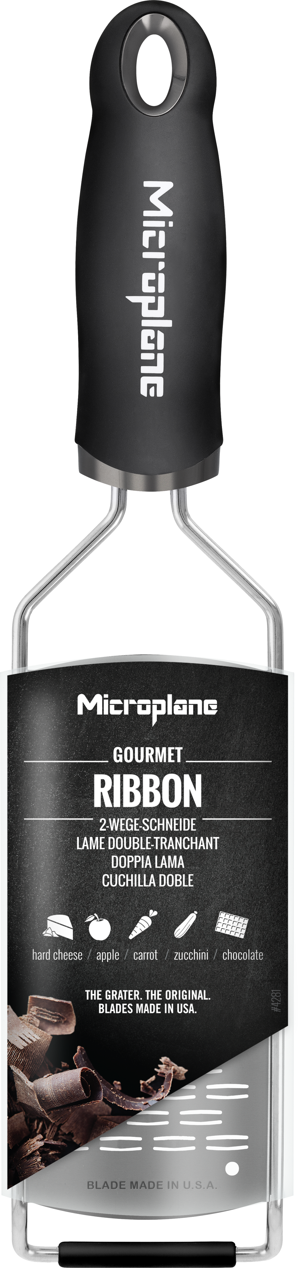 Microplane Rasp Gourmet - Laser Gesneden Rasp - Medium Ribbon - RVS