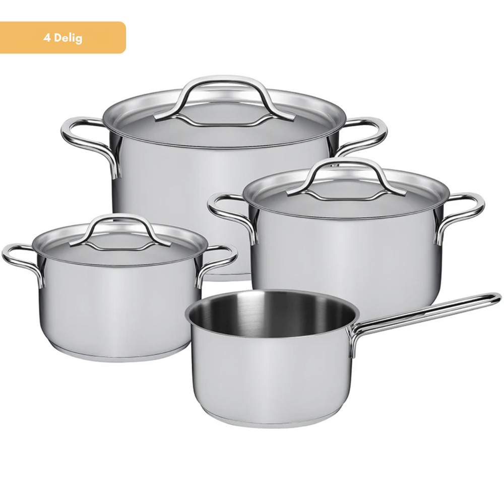 Sola Sola Pannenset Blizz 4-Delig RVS - Kookpan ø 16, 18, 20 Cm Steelpan O 16 Cm Geschikt Voor Alle Warmtebronnen 17501909 Sola Sola Pannenset Blizz 4-Delig RVS - Kookpan ø 16, 18, 20 Cm Steelpan O 16 Cm Geschikt Voor Alle Warmtebronnen 17501909
