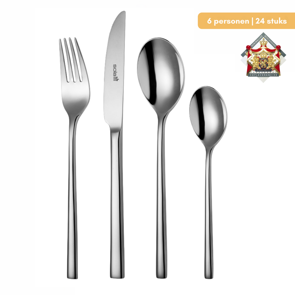 Sola Bestekset Montreux - 18/10 RVS - 24 delig / 6 personen