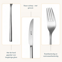 Sola Bestekset Montreux - 18/10 RVS - 24 delig / 6 personen