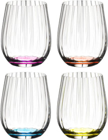 Riedel Tumbler Glas optical Happy O - 4 stuks - Ribbel