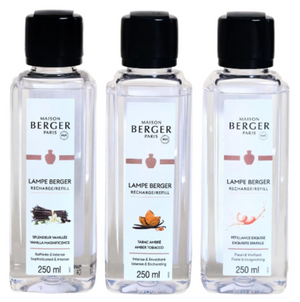 Maison Berger Navullingen set - voor geurbrander - Amber Tobacco / Vanilla Magnificence / Exquisite Sparkle - 3 x 250 ml