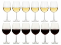 Cookinglife Wijnglazenset Milena 12-Delig -  Rode wijnglazen + Witte wijnglazen
