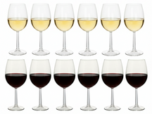 Cookinglife Wijnglazenset Milena 12-Delig -  Rode wijnglazen + Witte wijnglazen