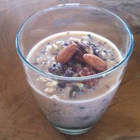 Overnight oats met chia zaden