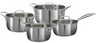 Cookinglife Pannenset Signature Steel 4-Delig RVS - Kookpan ø 16, 20 en 24 cm en Steelpan ø 17.5 cm - geschikt voor alle warmtebronnen