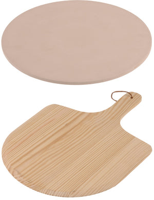 Cookinglife Pizza Bakset Ø 33 cm - Pizza baksteen en Pizzaschep