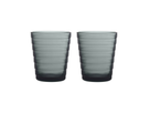 Iittala Glas Aino Aalto - Donkergrijs - 220 ml - 2 stuks