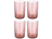 Bitz Waterglas Kusintha - Roze - 280 ml - 4 stuks