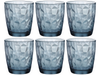 Bormioli Rocco Waterglazen Diamond - Blauw - 300 ml - 6 stuks