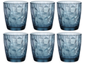 Bormioli Rocco Waterglazen Diamond - Blauw - 390 ml - 6 stuks