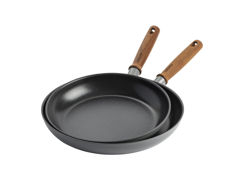 GreenPan Koekenpannenset met spatel - Mayflower Pro - ø 20 en 24 cm - keramische anti-aanbaklaag