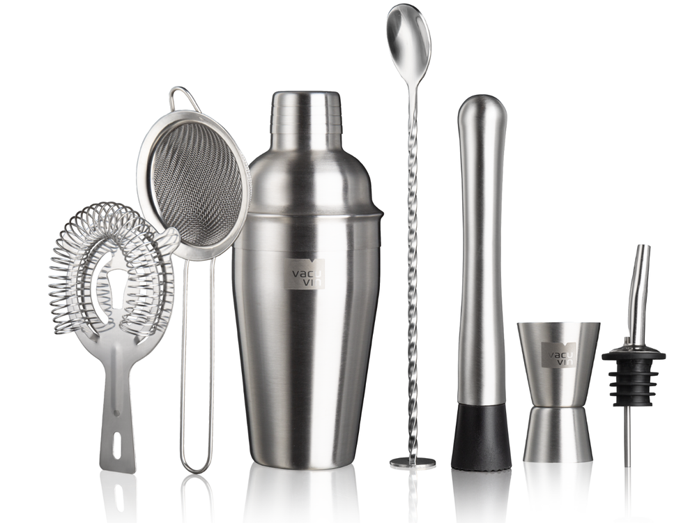 Vacu Vin Cocktail Set Plus - Zilver - 7 stuks