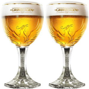 Grimbergen Bierglazen op Voet - 330 ml - 2 stuks